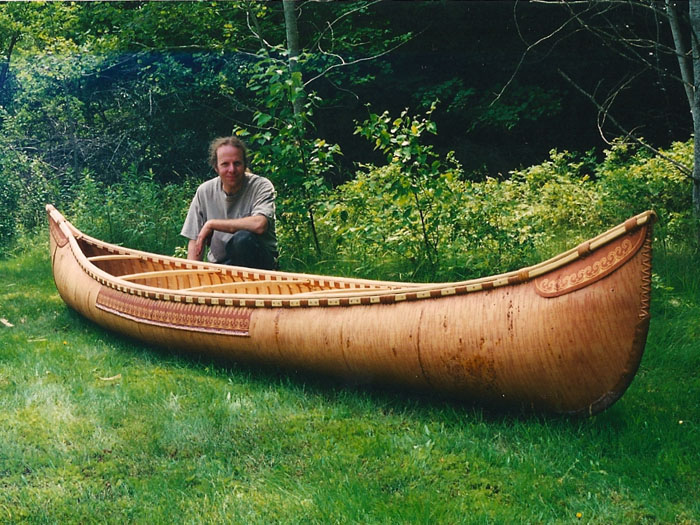 Steve with the canoe